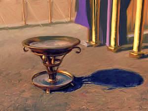 The priests in the Old Testament could not enter the Holy Place of the Tabernacle without washing their hands and feet at the Brazen Laver