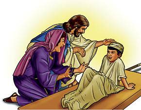 The moment Jesus spoke these words, the young man sat up and began to speak.