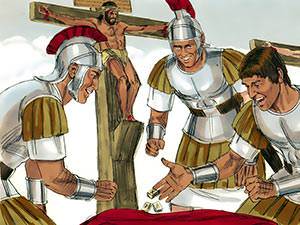 soldiers cast lots for His garments