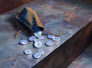 sold for 30 pieces of silver