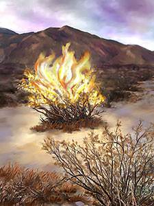 God spoke to Moses from the burning bush