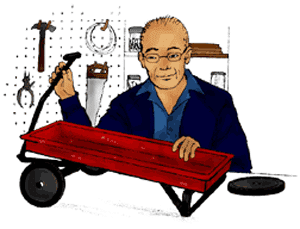 不久，爷爷用木头做了几个部件换上去