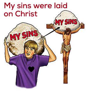God dealt with my sins by laying them on His Son on the cross.