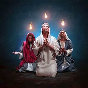 Suddenly the Holy Spirit came from the glorified Christ and filled the room where they were sitting.