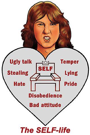 the SELF-life of sins (illustration by Stephen Bates)