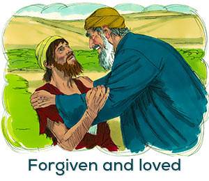 At that moment the son knew that his father had forgiven him of all his sins