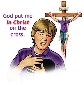 He dealt with my sinful self by putting me in Christ on the cross