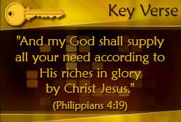Key Verse: Philippians 4:19