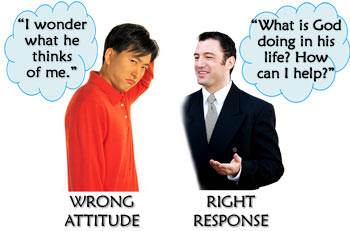 If we are constantly thinking about ourselves and what others think of us, we become uncomfortable and self-conscious around people.