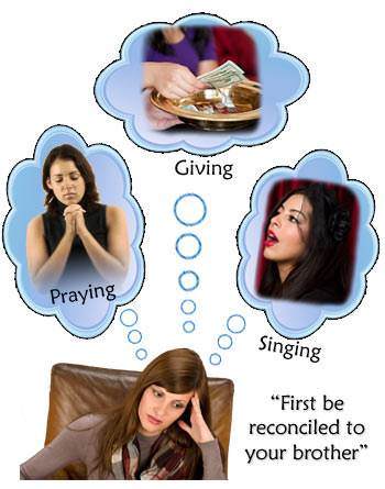 first, be reconciled to your brother