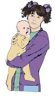 young mother with her baby